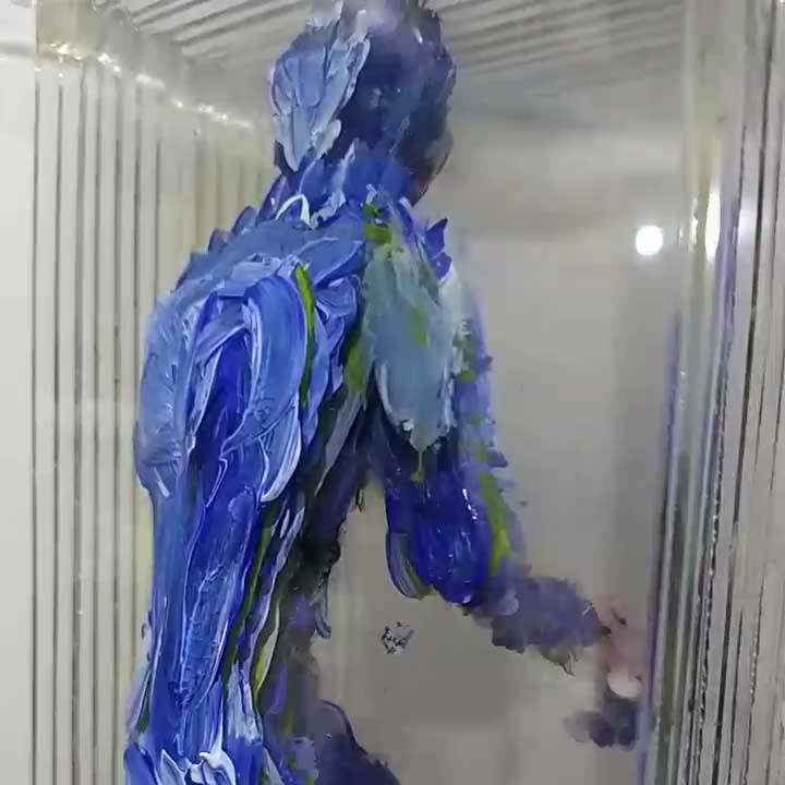 3d glass sculpture hand painted